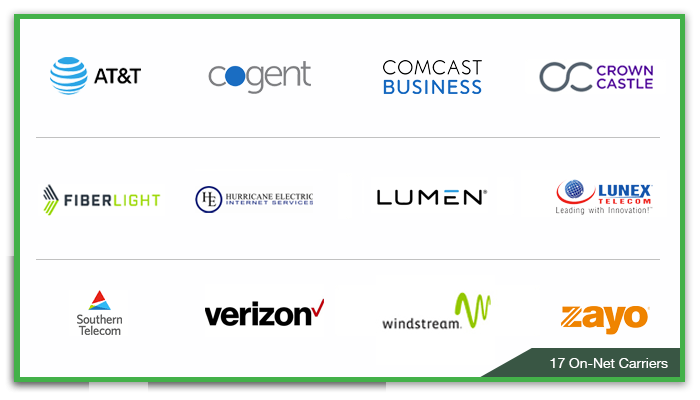 On-net carriers at H5's Atlanta Data Center