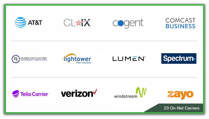 On-net carriers at H5's Cleveland data center