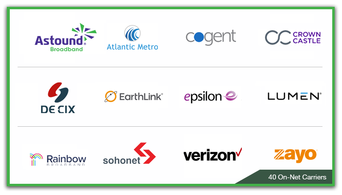On-net carriers at H5's New York data center