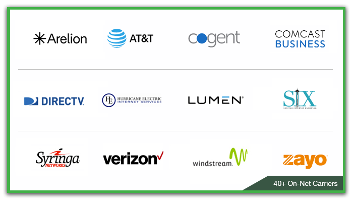 On-net carriers at H5's Seattle colocation facility