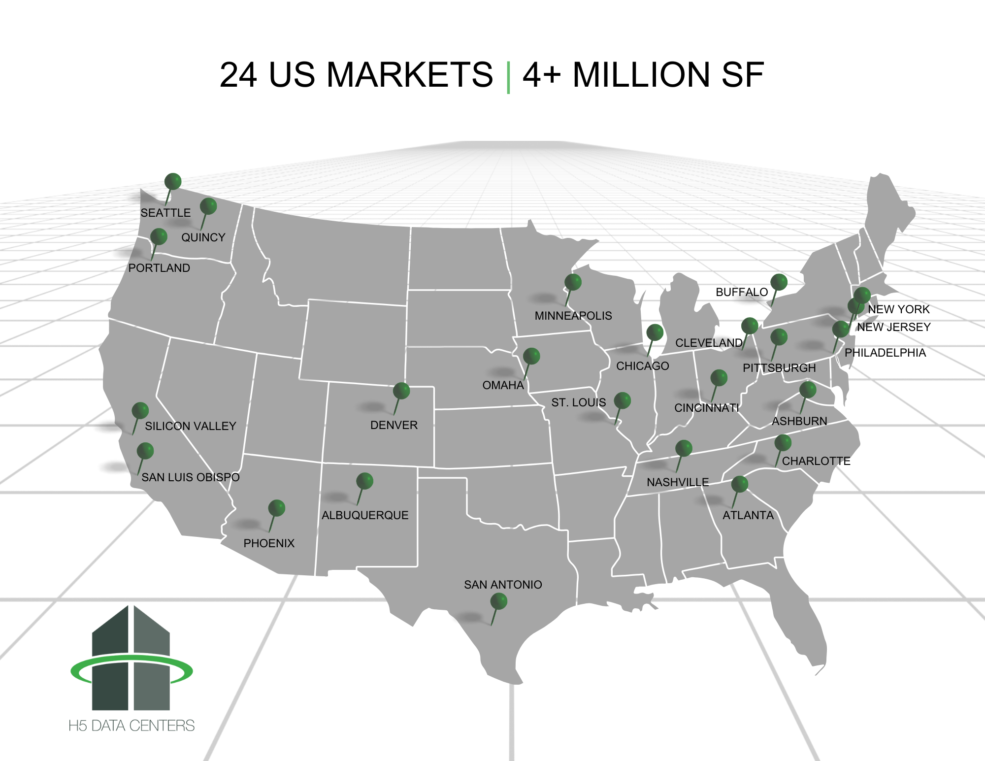 H5 Data Centers - Map of Locations